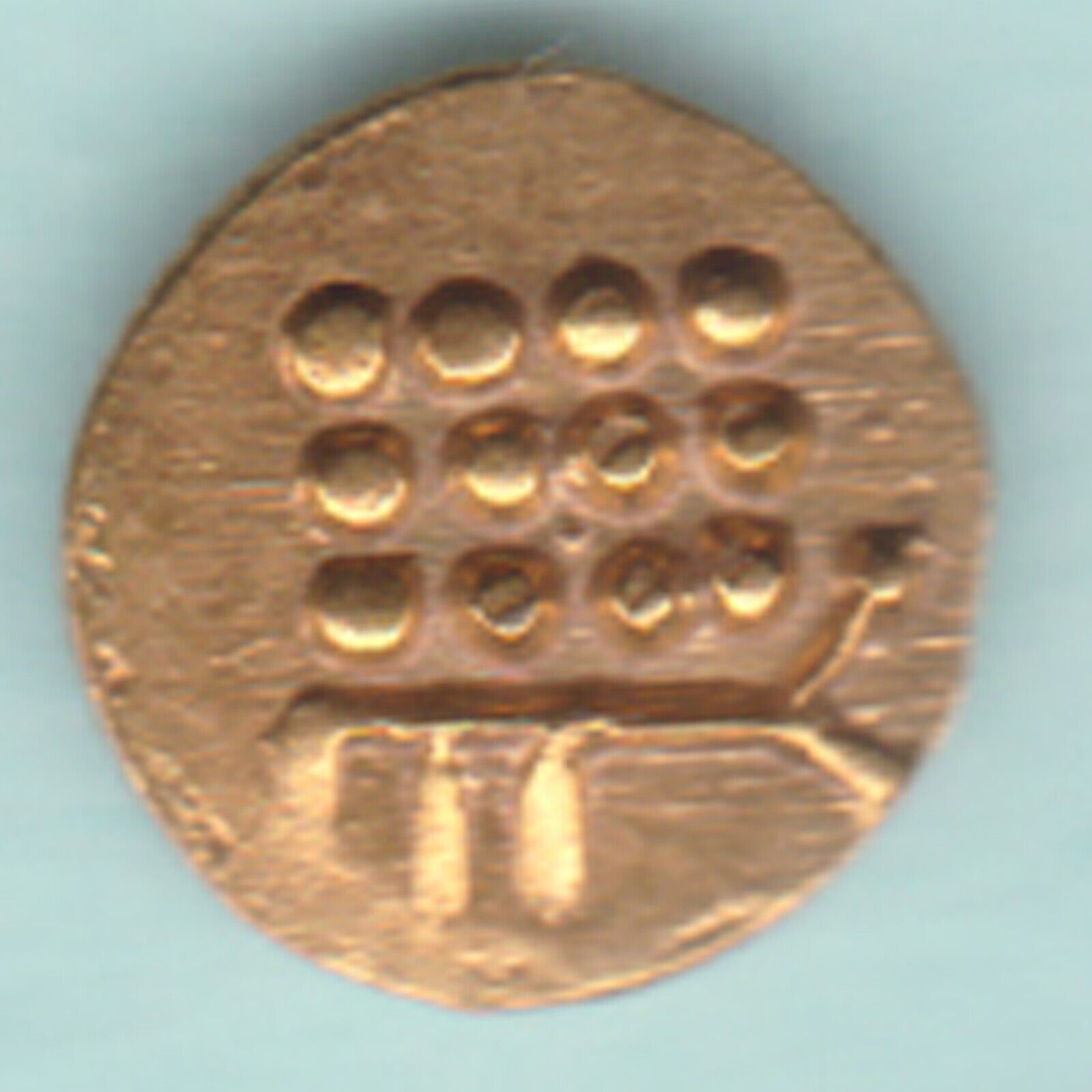 French India Cochin Gold Fanam Rare Small Coin